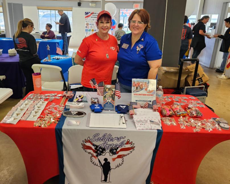 Soldier's Angels Desk At Local Community Event Attented By Hear in Texas