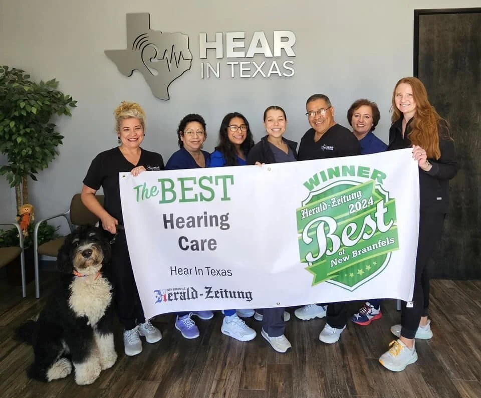 A mini hearing aid at Hearing in Texas Hearing Clinic